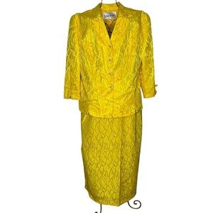 Nina Rossi Vibrant Yellow Women's Skirt Set